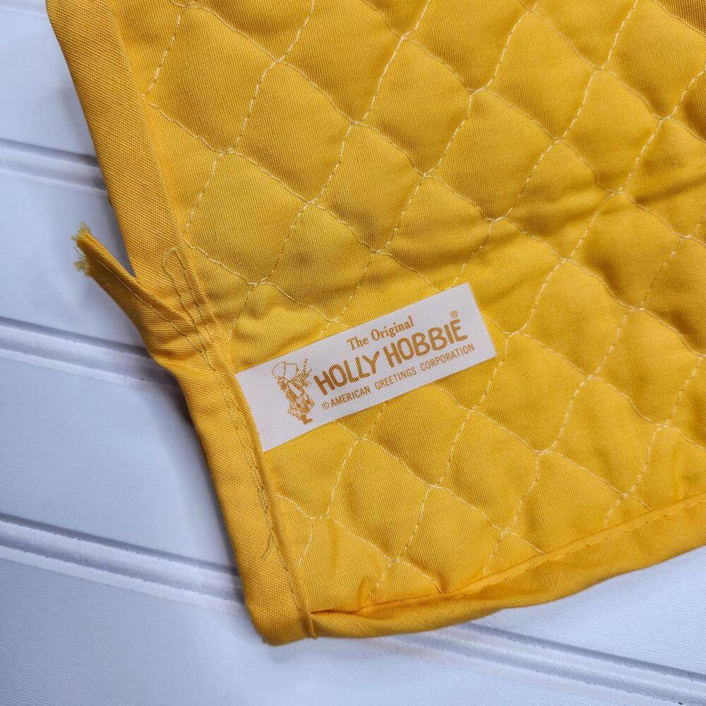 Vintage Holly Hobbie Oven Mitt Pot Holder Yellow Simple Pleasures Kitchen - Picture 4 of 6